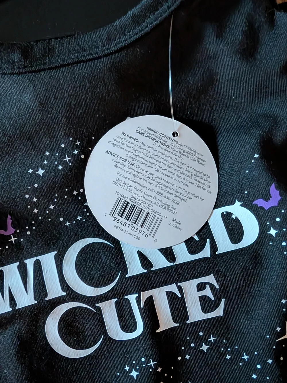 NWT Wicked Cute Dog Costume Dress W/ Tutu